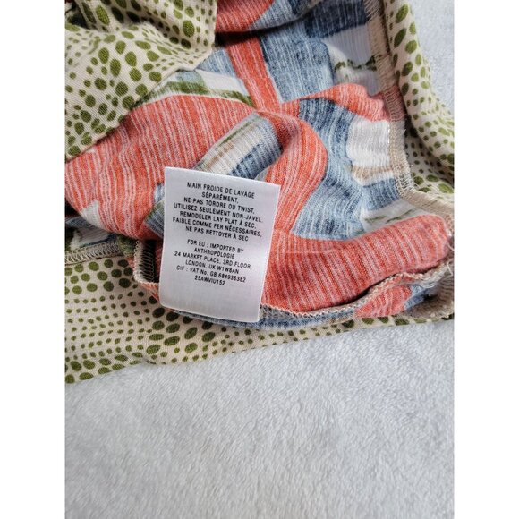 Vanessa Virginia Womens Mixed Print Sheer Kimono Sleeve Top Blouse Medium Multi - Picture 5 of 8